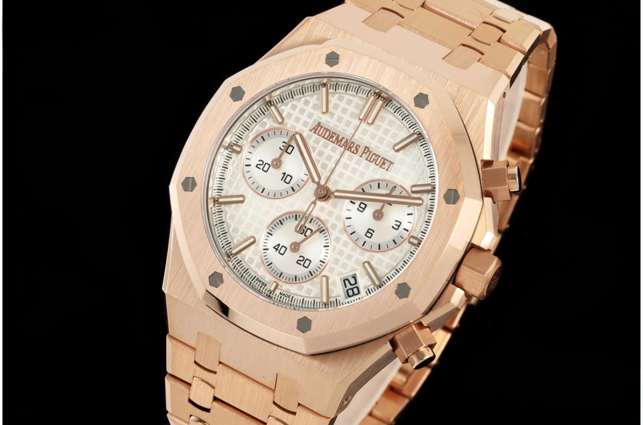 Royal Oak Chrono 26240OR 41mm RG/RG White Dial APSF SH4401 Super Clone
