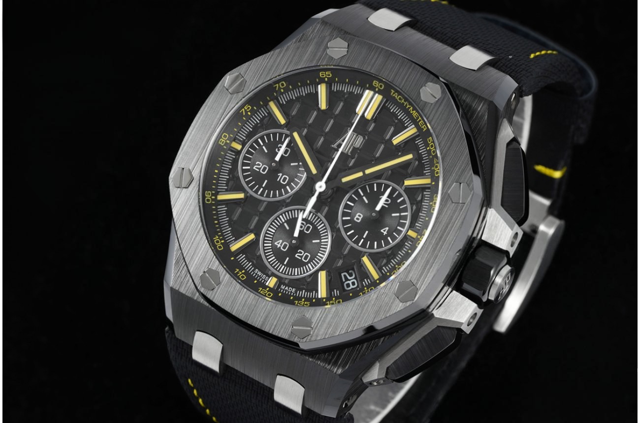 Royal Oak Offshore 26400AU 44mm Carbon/RU Black/Yellow Dial JF V2 A3126