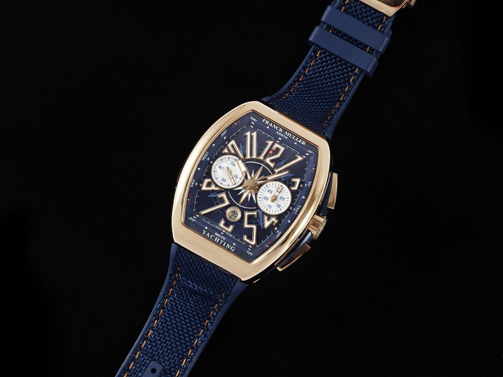 Vanguard Chrono RG ABF 1:1 Best Edition Blue Dial on Blue Nylon Strap A7750