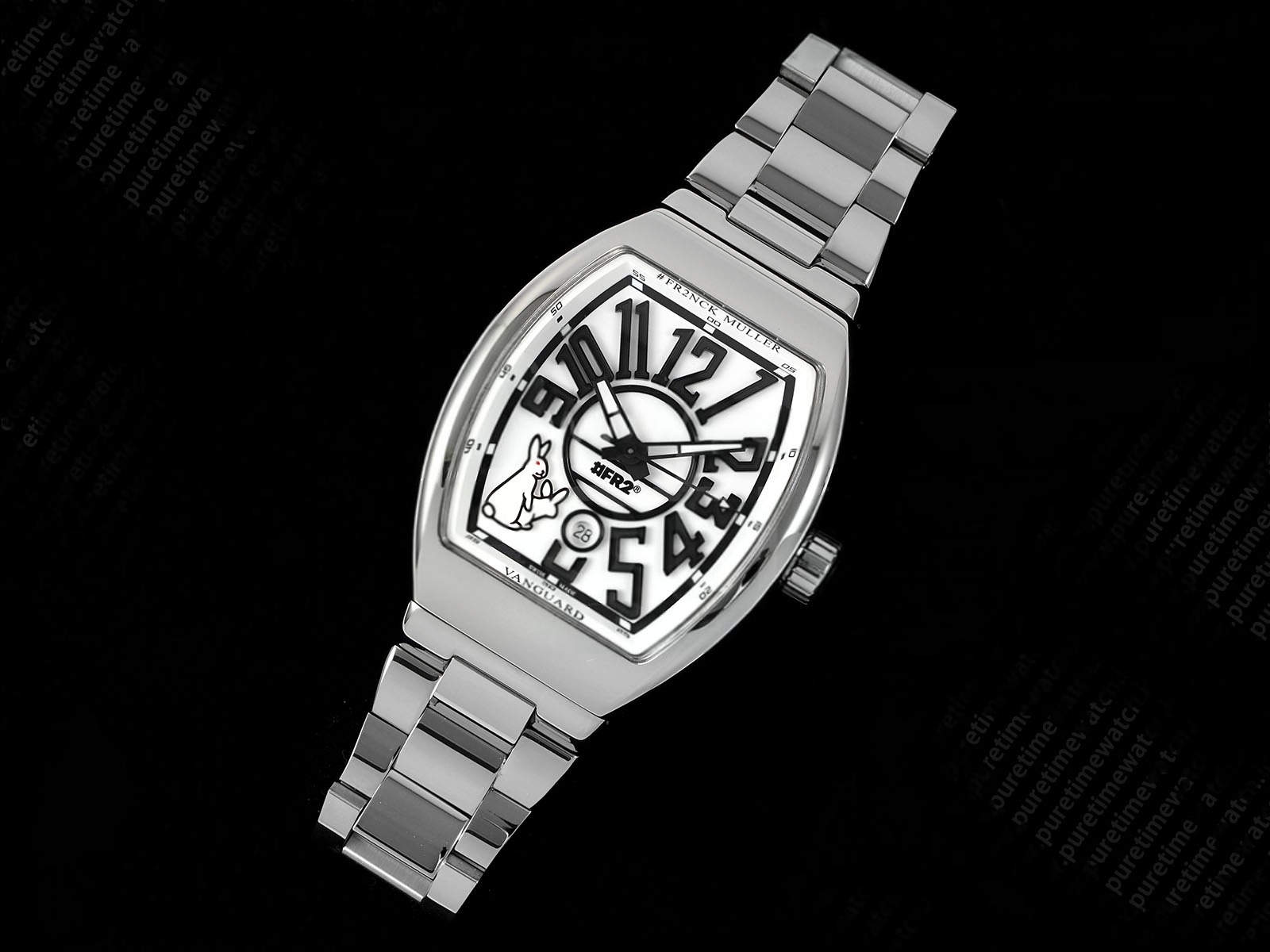 #FR2NCK Muller Vanguard SS ABF Best Edition White Dial on SS Bracelet A2824