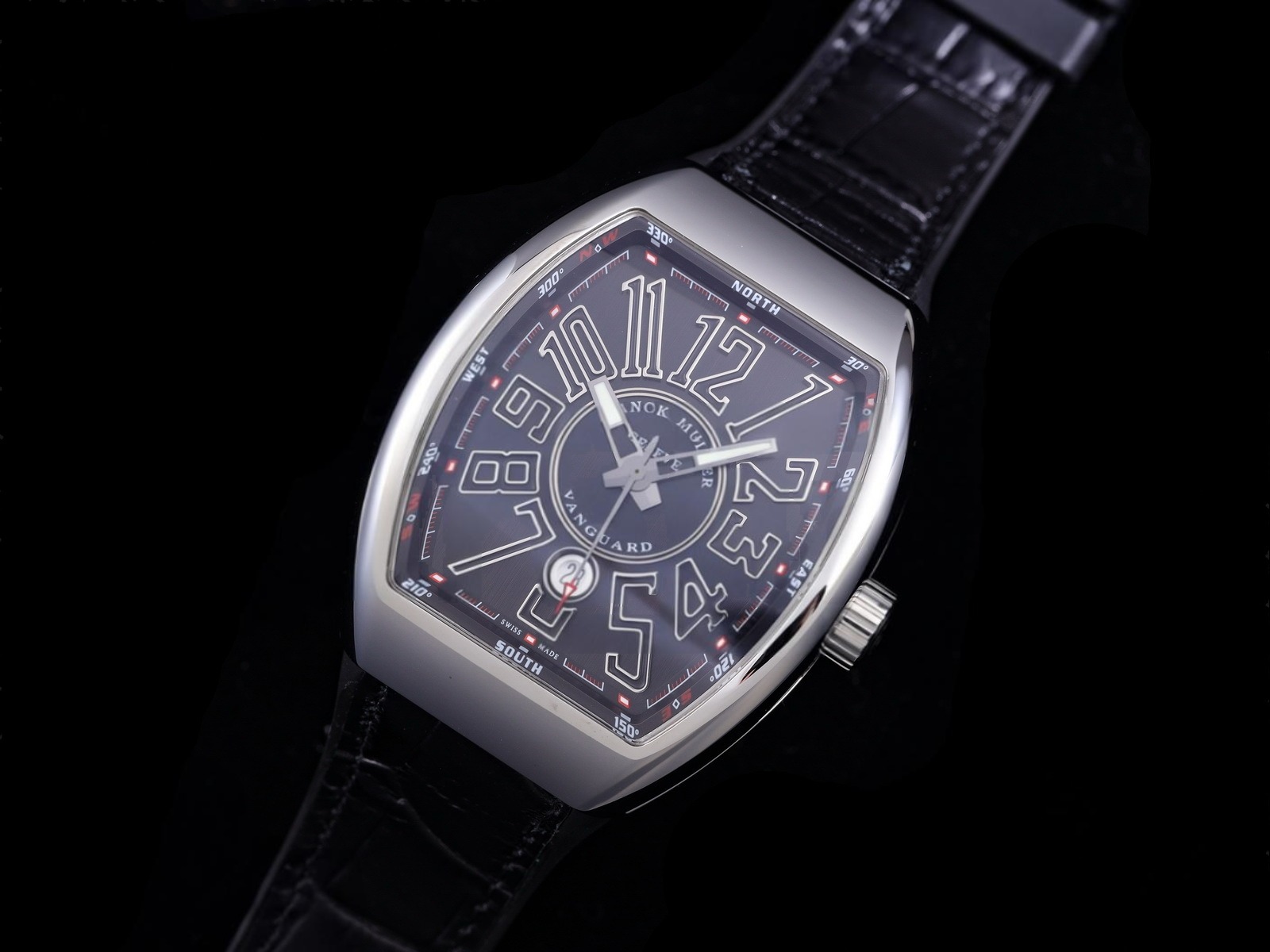 Vanguard V45 SS ZF Best Edition Black Textured Dial on Black Rubber Strap MIYOTA 9015