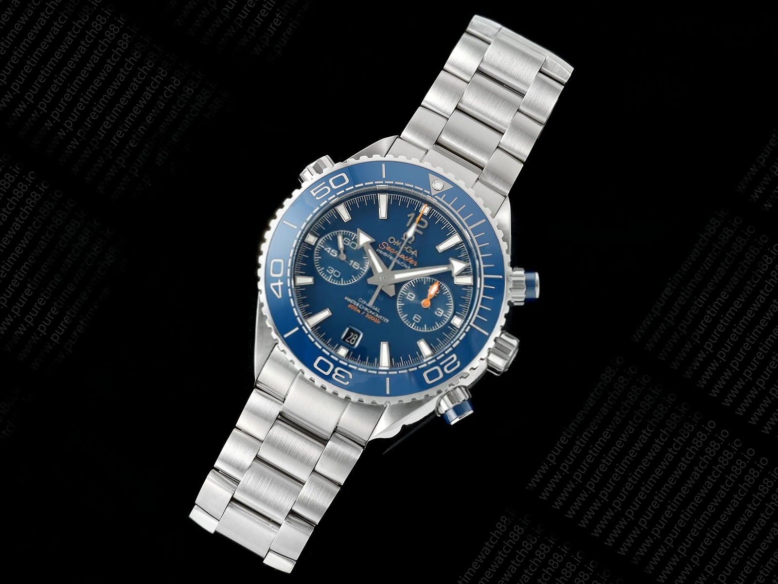 Planet Ocean 600M Chrono SS SCF 1:1 Best Edition Blue Dial on SS Bracelet A9900
