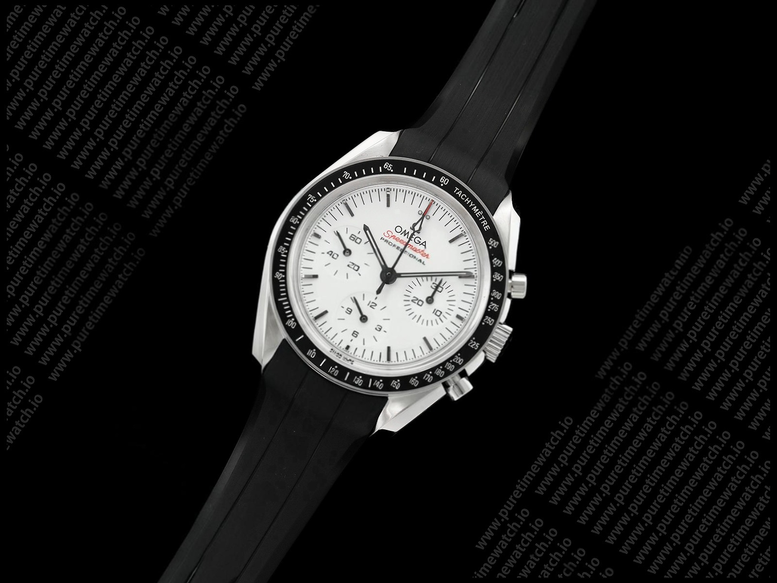Speedmaster SS N1F Best Edition White Dial on Black Rubber Strap A3861