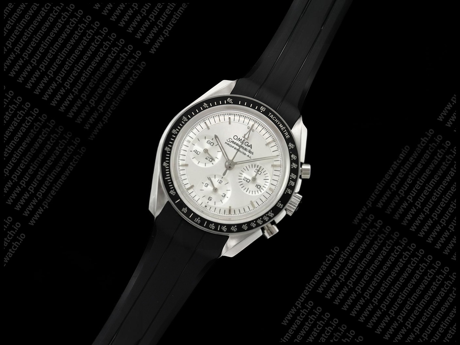 Speedmaster SS N1F Best Edition Silver Dial on Black Rubber Strap A3861