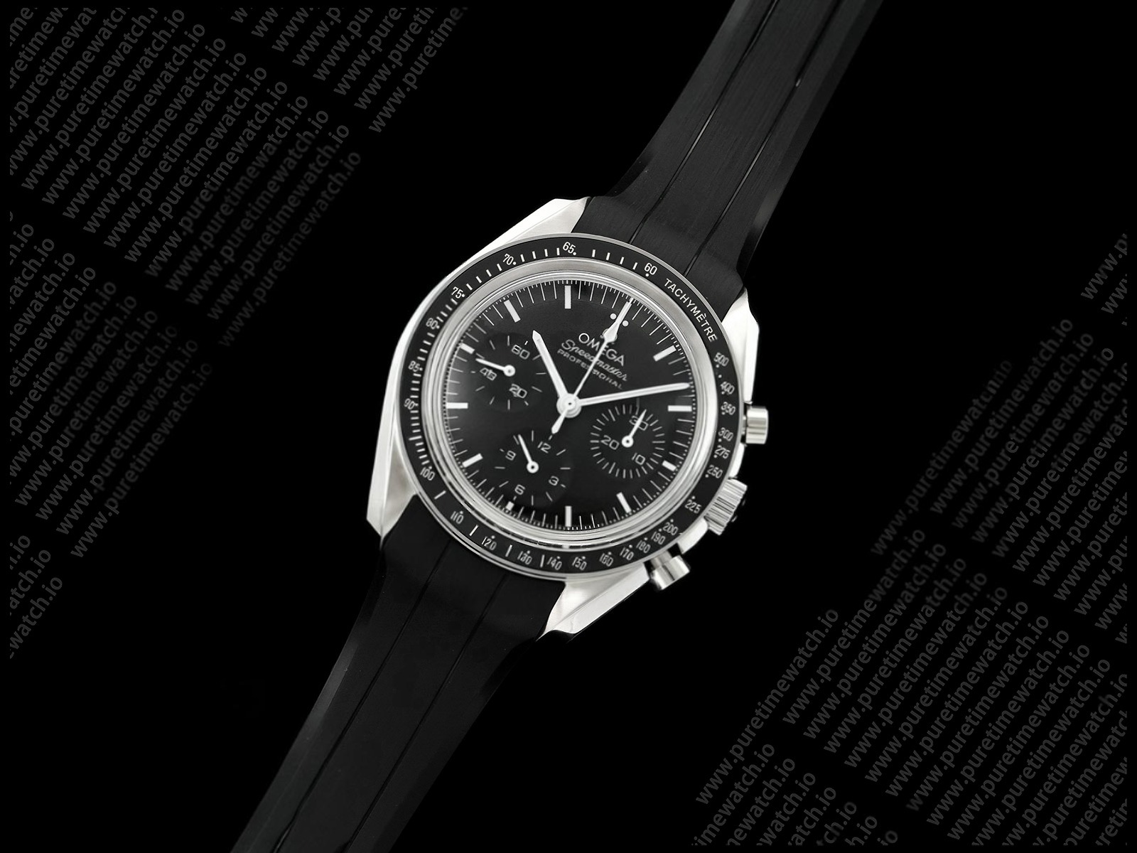 Speedmaster SS N1F Best Edition Black Dial on Black Rubber Strap A3861