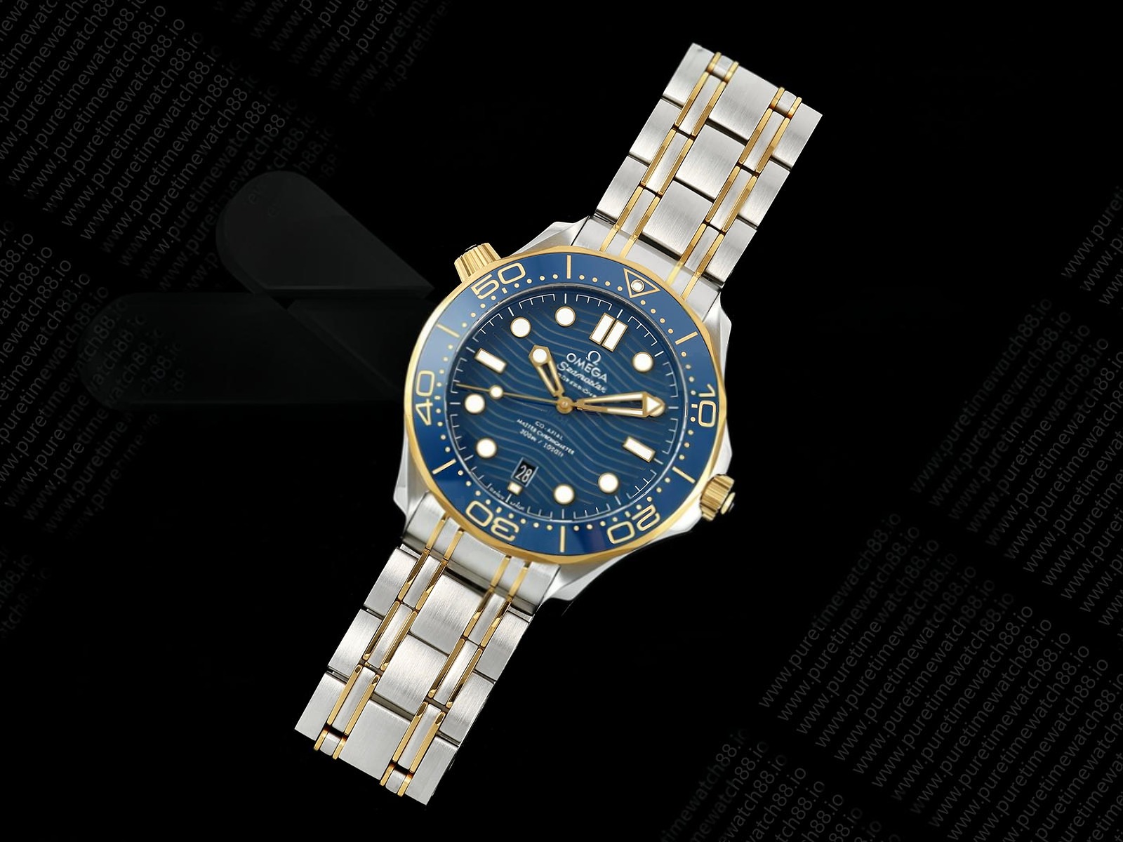 Seamaster Diver 300M SS/YG ORF 1:1 Best Edition Blue Ceramic Blue Dial on SS/YG Bracelet OR8800 Super Clone