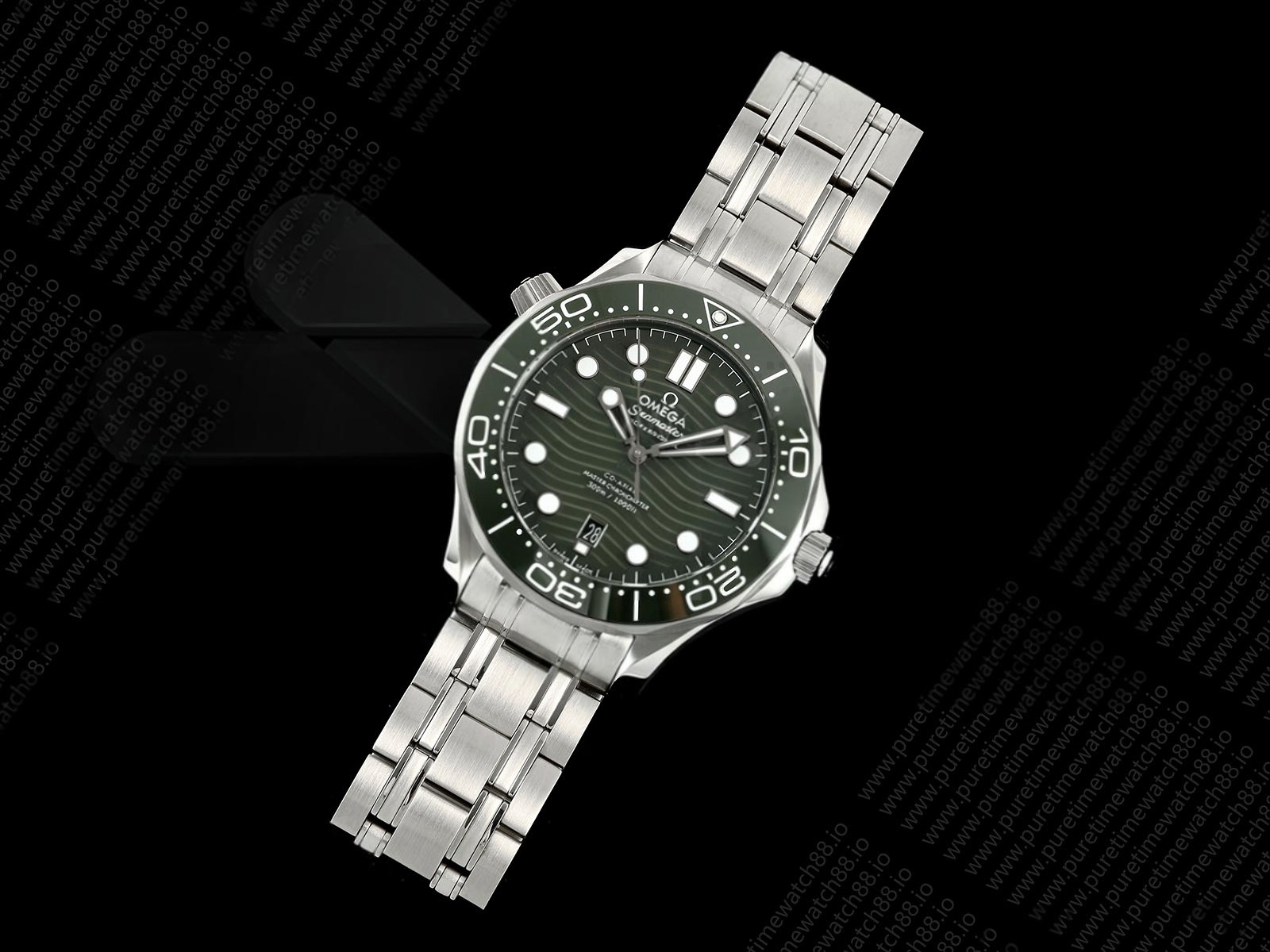 Seamaster Diver 300M SS ORF 1:1 Best Edition Green Ceramic Green Dial on SS Bracelet OR8800 Super Clone